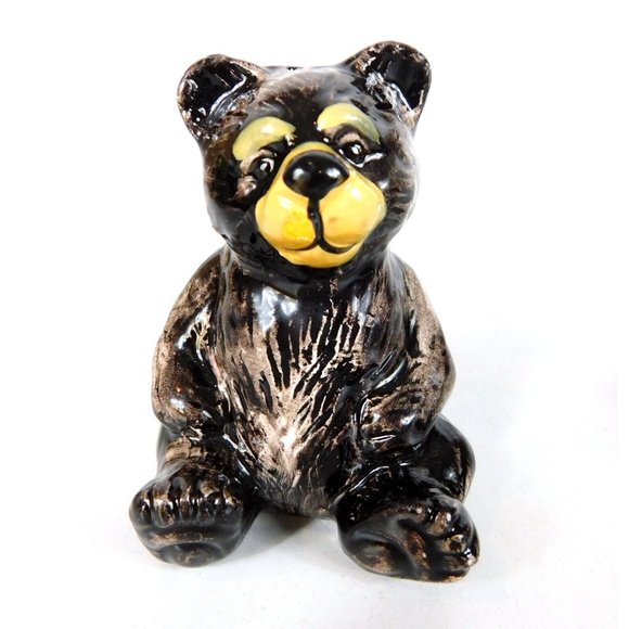 Black Bear Salt & Pepper Shaker Set Collectible Shakers Ceramic Pre-owned - Picture 9 of 11
